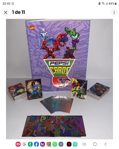 ALBUM MARVEL PEPSI CARDS REIMPRESION 1995