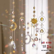 4PK Crystal Suncatcher for Windows Hanging Decor - Prism Sun Catcher with 4pk