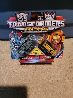 Transformers RPMS: Landmine VS Rampage Battle Series #6/8 Robot Car Machines NEW
