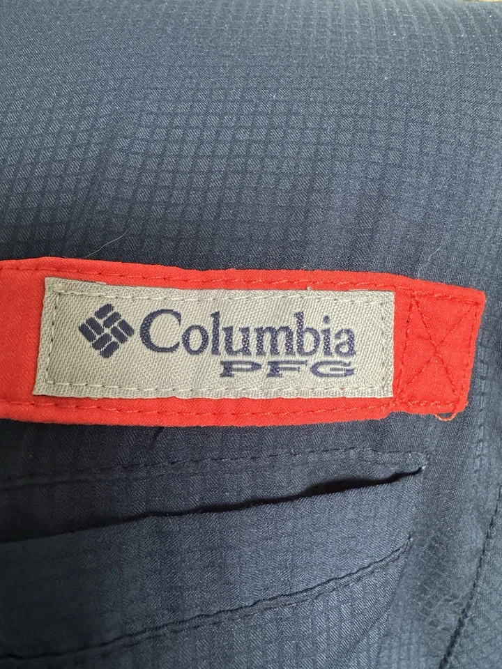 Camisa con botones Columbia para hombre Houston Astros PFG Tamiami talla pequeña azul Foto 3 de 4