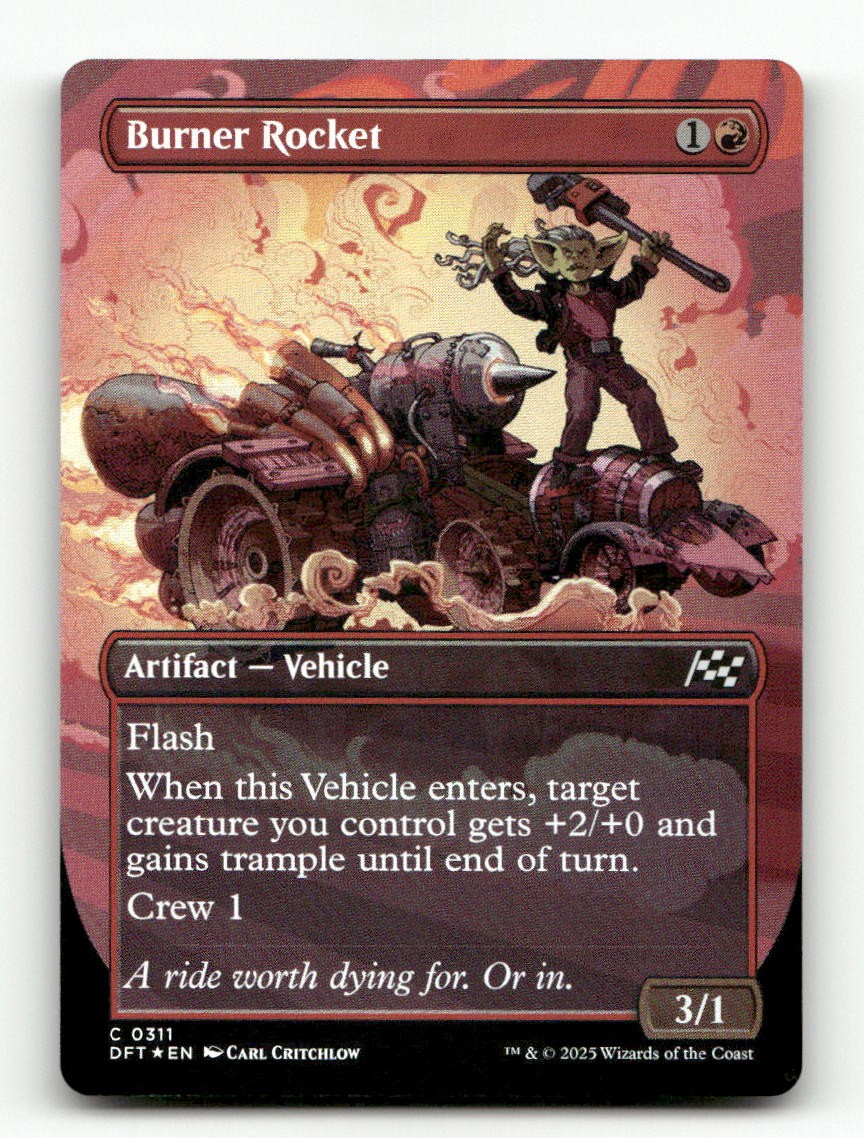 Burner Rocket (Borderless) 311 Common Aetherdrift Magic: The Gathering Foil NM