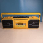 ​Vintage Sony Sports CFS-950 Radio Cassette Boombox AM/FM Yellow Works Great!