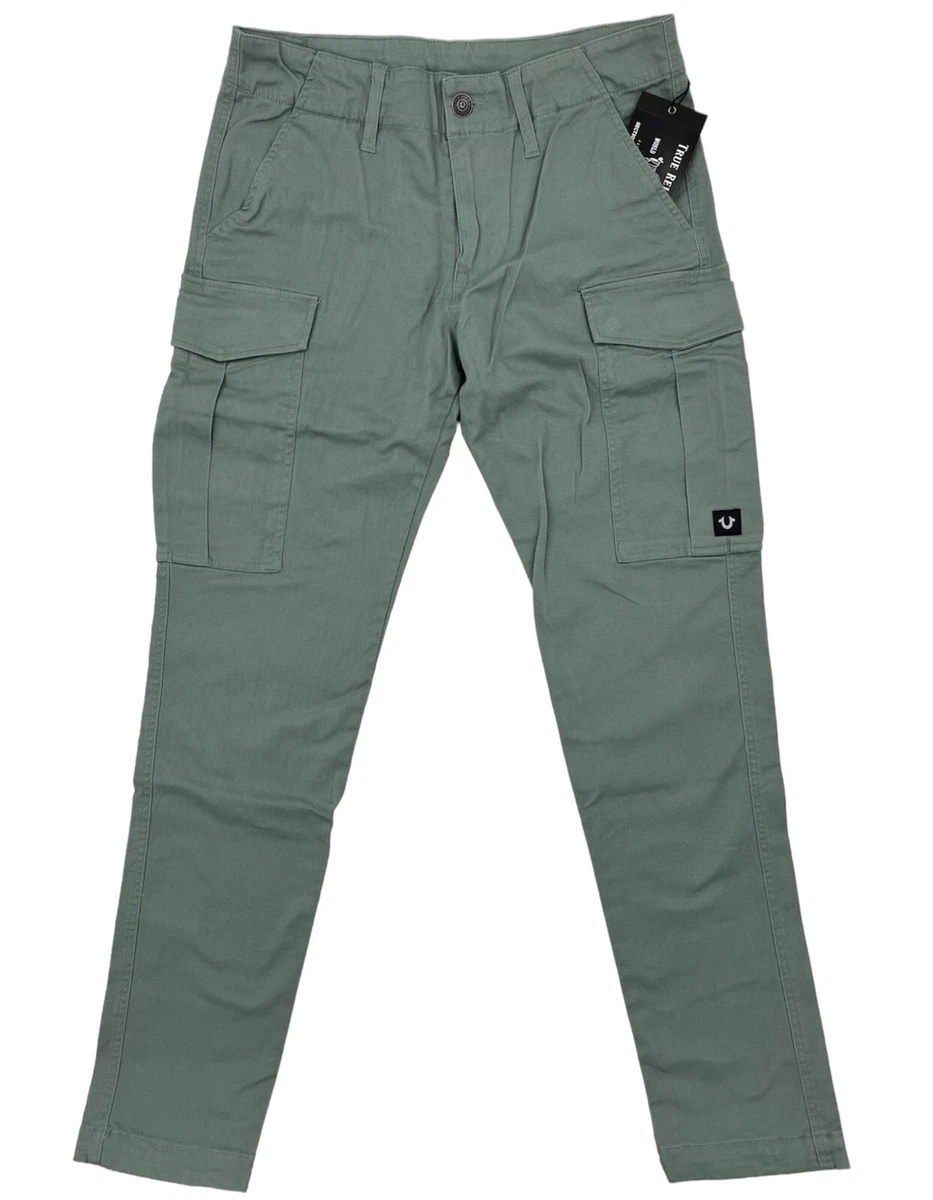 True Religion Men s Cargo Pants Tapered Desert Pine Green 105031 NWT Free Ship