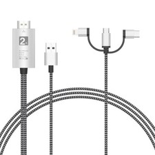 Cable adaptador de espejo de pantalla 3 en 1 UCable - HDMI a Micro USB, para iPhone