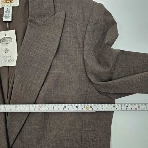 Chaqueta Blazer Talbots Talla 6 Petites Gris Elastizado Mezcla Lana Nueva con Etiquetas - Imagen 6 de 13