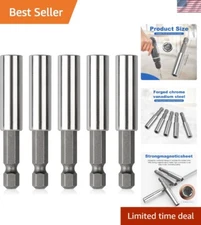 Versatile 5-Pack Magnetic Drill Bit Extension Holders - Perfect for Craftsmen