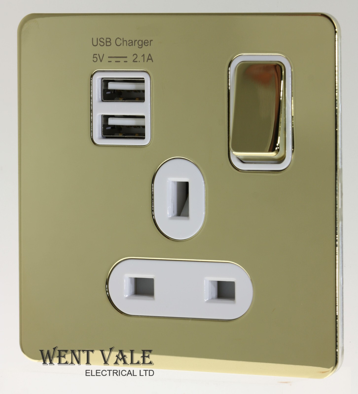 Schneider Ultimate Screwless - GGBGU34102USBAWPBS - 13a Single Socket with USB's