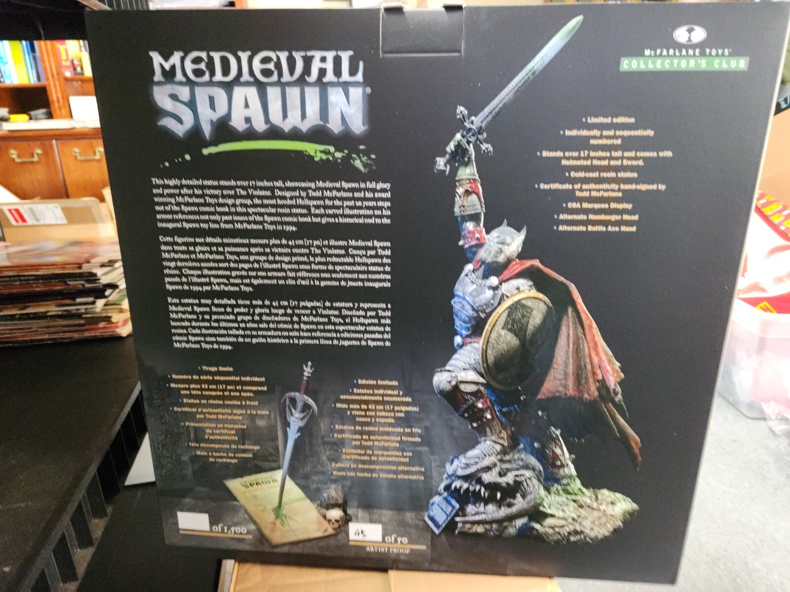 Medieval Spawn 17" Artist Proof Statue Signed Todd McFarlane 50 Made