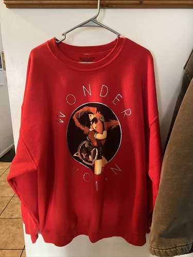 WONDER WOMAN DC Comics SKETCH GIRLS Pullover Superhero Vintage Retro Logo 3X