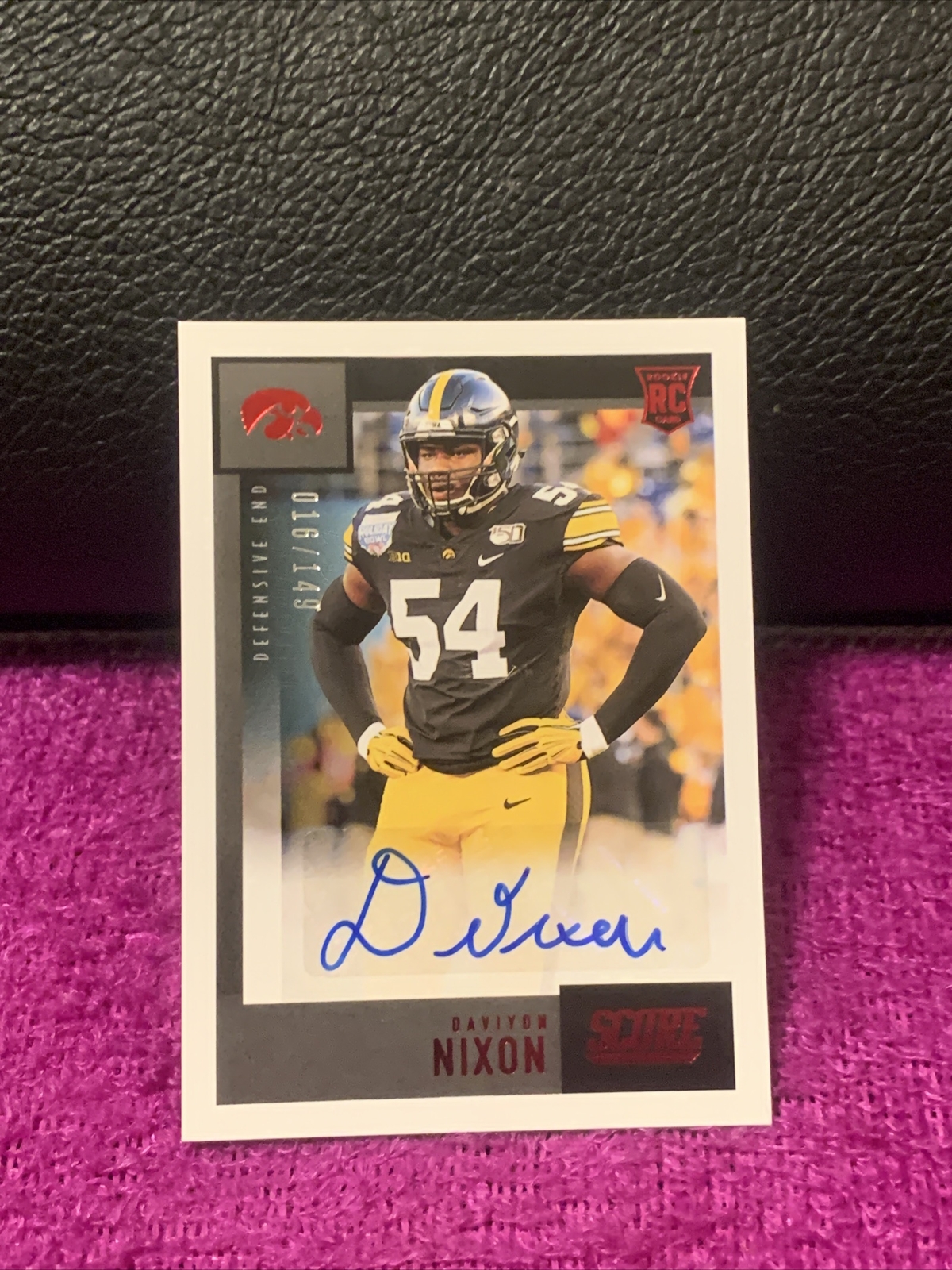 Daviyon Nixon Panini Chronicles Draft Picks Score Rookie Autographs #DNI Red