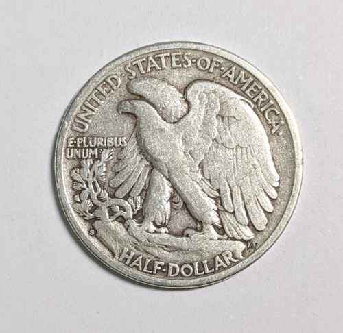 1929S Walking Liberty Half Dollar - Very Collectible- Nice Circulated Condition - Picture 2 of 2