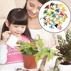 24pcs Fish Tank Ornament Stretchy Rubber Frogs Small Colorful Plastic Toys