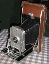 Vintage Polaroid Land Camera 95B w/ Original Leather Case,Box,Film,Instructions