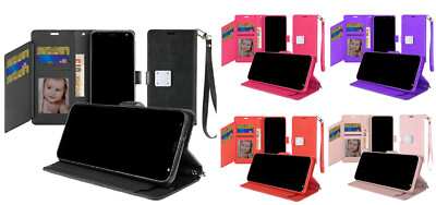 For Samsung Galaxy A15 5G S156V Wallet ID Credit Card Pouch Case Phone Cover