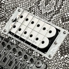 Guitar Parts Humbucker Pickup Flat Bezel Acrylic MOUNTING RING - PEARL WHITE