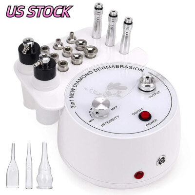 3 IN 1 Professional Diamond Dermabrasion Facial Peel Vacuum Spray Device at Home