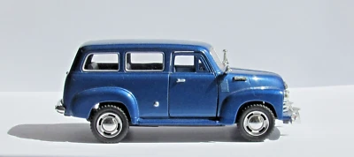 VOITURE MINIATURE KINSMART CHEVROLET SUBURBAN 1950 Métal Bleu - 1/36 - Photo 1/4