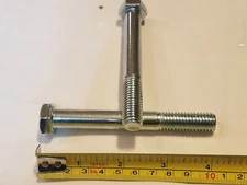 Pack of 2 Bolts, 1/2"-13 X 4" Grade 5 Hex Cap Screw Coarse Thread 