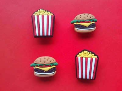 4 Cute Ice Cream Cone jibbitz croc shoe charms wrist hair loom band cake toppers