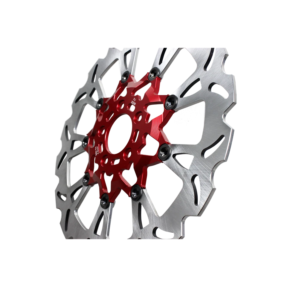 2PCS 14.0" Floating Red Big Front Brake Rotor for Harley 18+Low Rider ST Fat Bob Foto 4 de 4
