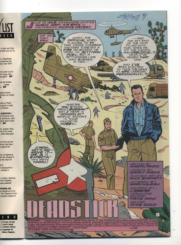 Blackhawk comics # 7 (1989) Autographed by Artist Grant Meihm - Picture 2 of 2