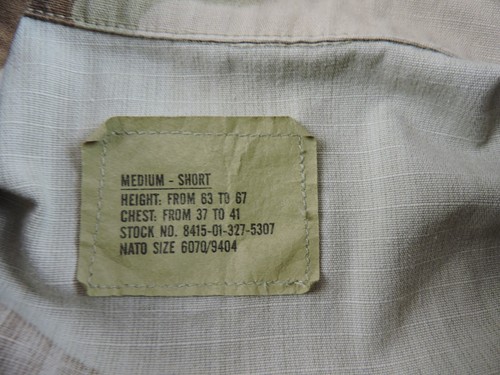 Militär Herren Medium kurze Wüste Tarnmuster Knopf leichte Feldjacke - Bild 12 von 13