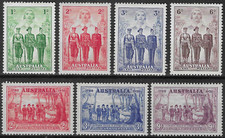 AUSTRALIA 1937, 1940. COMMEMORATIVE SETS MH. SG. 193 - 199.     (A545)