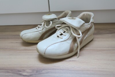 Bronx Damen Sneaker Leder Turnschuhe beige Gr. 36 Top Sport Schuhe Freizeit Halb