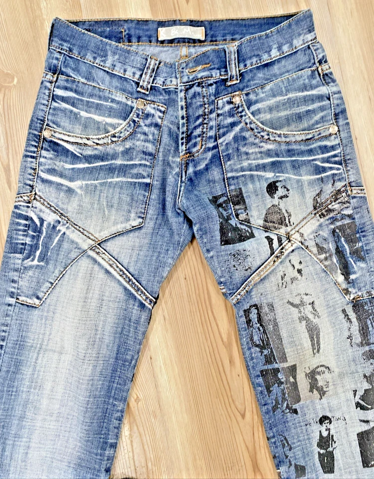 Pantalones de mezclilla Cyber reciclados para hombre Kosmo Lupo Y2K X Bray Alan talla US 30 Foto 4 de 4