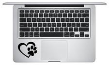 Heart love Puppy Dog Paw Vinyl Decal Sticker for Macbook Trackpad laptop Cup Car