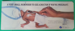 NYC Vintage 1980's Subway Train Art Poster Premature Babies