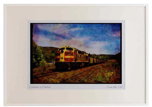 Trains 391055 Australia, NSW Ry Cab Unit 42103 With Train, 1974 Watercolour Pic