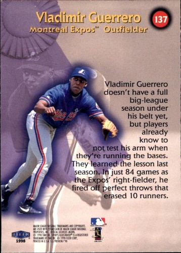 Vladimir Guerrero ⚾ Collection MLB AU CHOIX 1996 - 1999 EXPOSITIONS DE MONTRÉAL ⚾ SÉNATEUR - Photo 129 sur 203