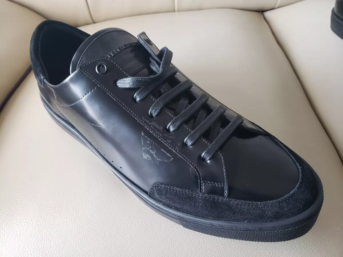 Burberry Sneaker Men Leather Gorgeous Black Size 44 EU 11 US Retail 950