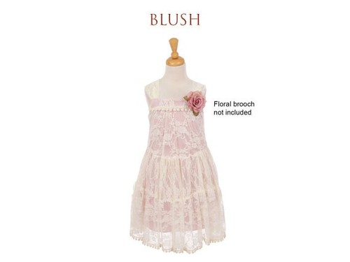 Floral Lace Pom Pom Trim Dress, 5 Colors - Picture 7 of 14