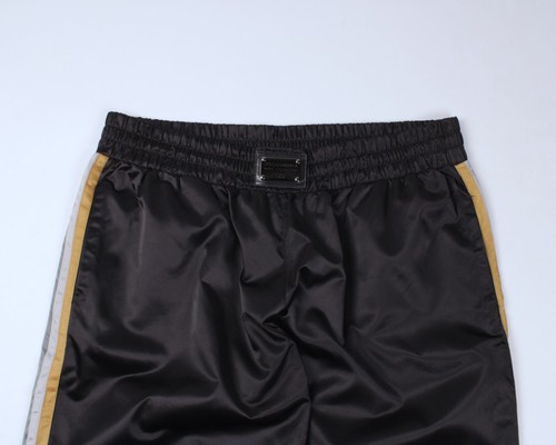 Mens DOLCE GABBANA Boxer Style Black Nylon Thee Color Stripe Pants Size 54 - Picture 5 of 24