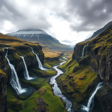 Digital Picture of Beautiful Waterfall printable file