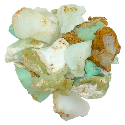 White Lime Chrysoprase - Rough Rocks for Tumbling - Wholesale Stone Crystal