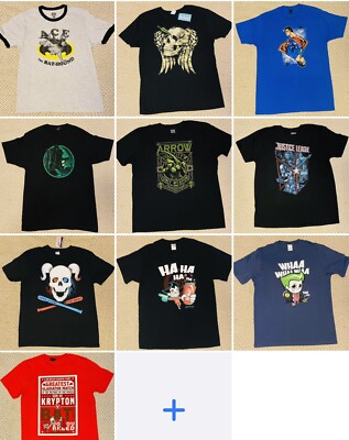 Assorted NEW DC T Shirts Adult L Choose! 2 for $16, 3 for $20 Harley Quinn Joker