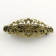 Hair Barrette Clip Blank Antiqued Bronze Blank Hair Accessory Making Supplies