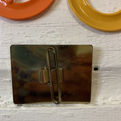 Lote x 9 hebilla y diapositiva de cinturón de metal plástico vintage - Imagen 9 de 9