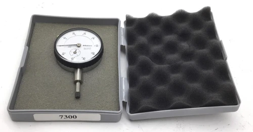Mitutoyo 2412F Indicator, Range: 0 to .5", Graduation: 0.001", w/Case