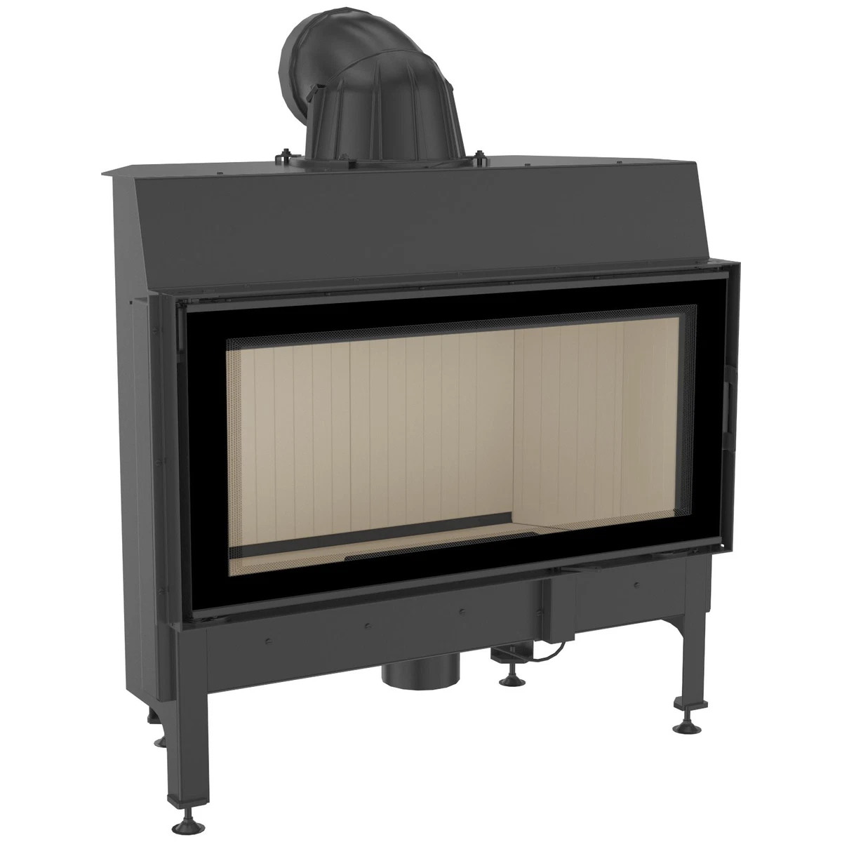 Kamineinsatz kratki NADIA 14 kW Scheibenmaß 90,5 cm x 43,3 cm Heizeinsatz  breit | eBay