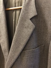 Vintage Valentino Uomo Italy 100 Wool Gray Blazer Sport Jacket Size 44L