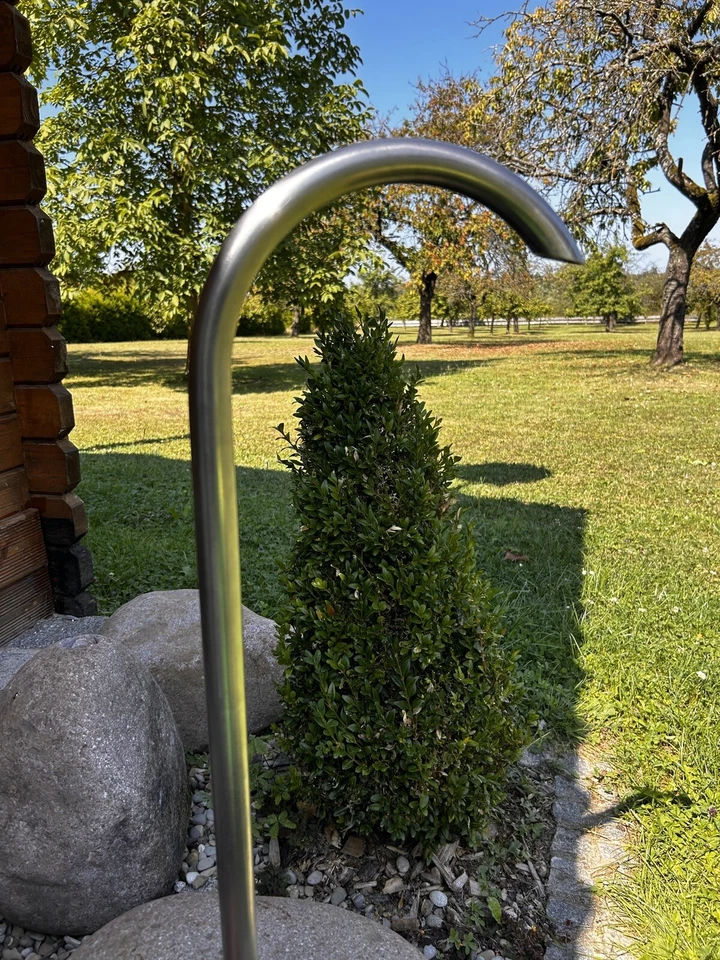 Brunnen-Einlauf 25mm aus Edelstahl,75 cm,Wasserspeier,Wasserhahn,Zierbrunnen, - Bild 2 von 4