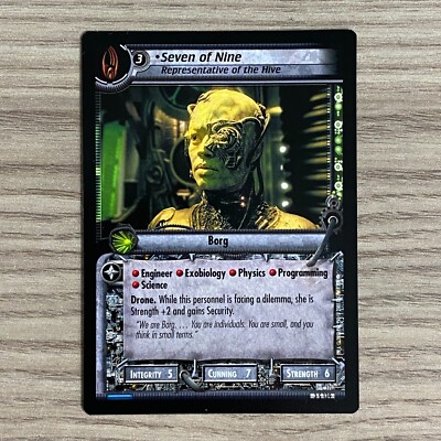 STAR TREK BORG SEVEN OF NINE REPRESENTATIVE OF THE HIVE CCG CARD