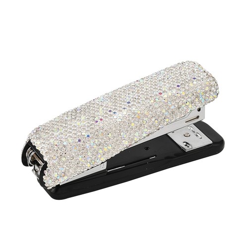 4.5" Home Desktop Bling Staplers Office School Stationery Handmade Stapler White