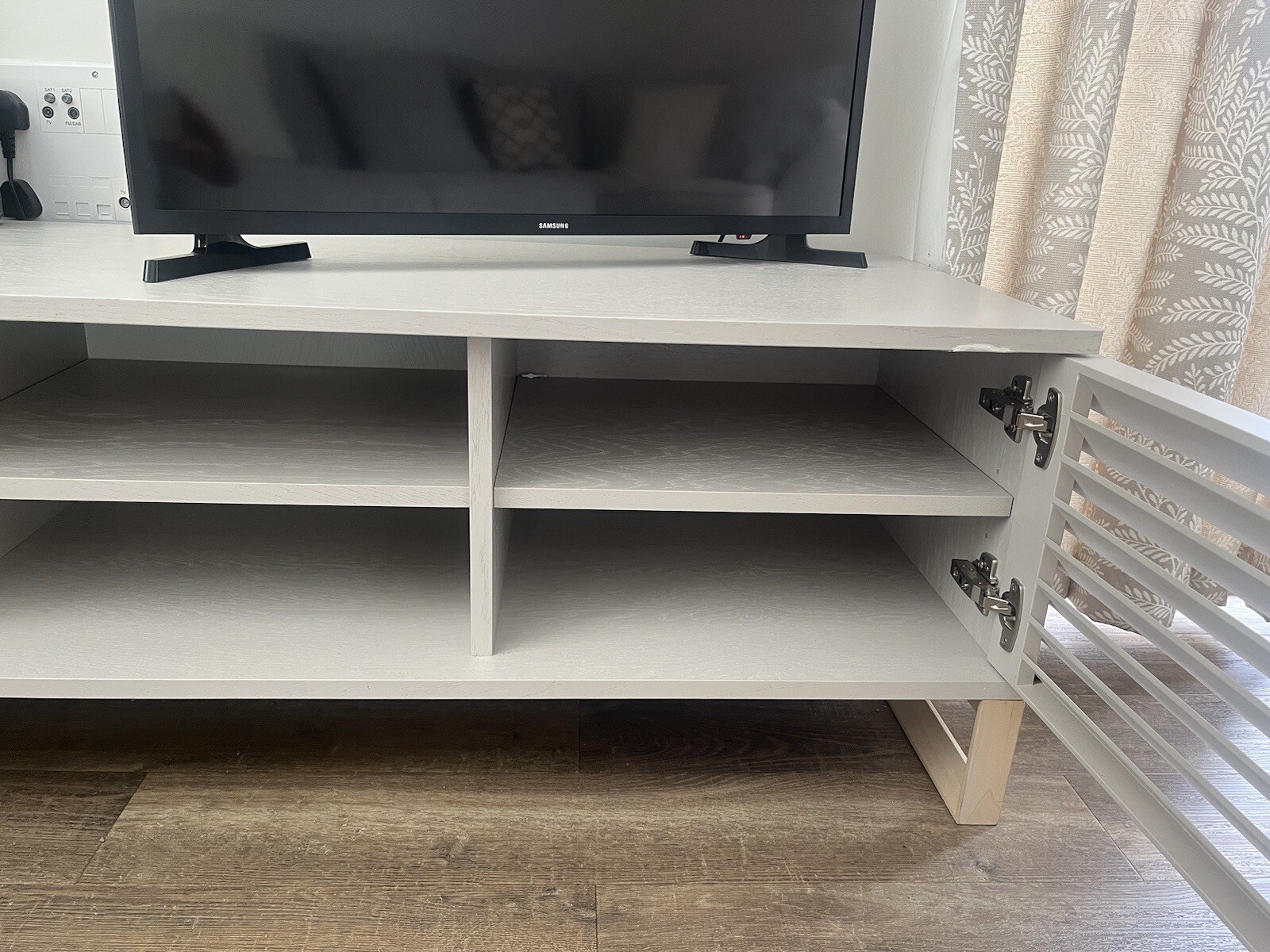 Light Grey Wooden TV eBay
