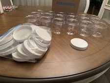 Lot of 18 - 16 oz 500ml Clear Plastic Containers W/ Lids - Pet - Food Grade