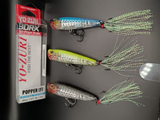 LOT OF 3 - YO-ZURI 3DR-X PRISM SCALE HARD BAIT FISHING POPPER LURE MADE IN JAPAN